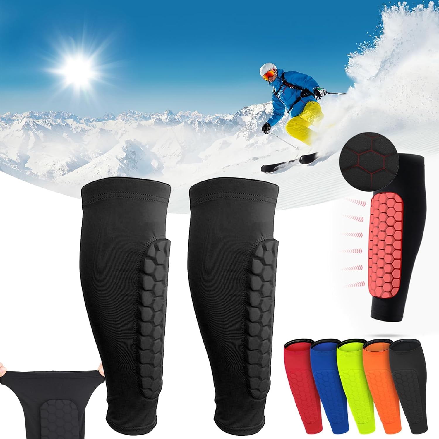 Parastinchi Achilles Shinbang Per Sci - Protezione Leggera, Lavabile, Taglia Unica, Multi Colori - Foto 5