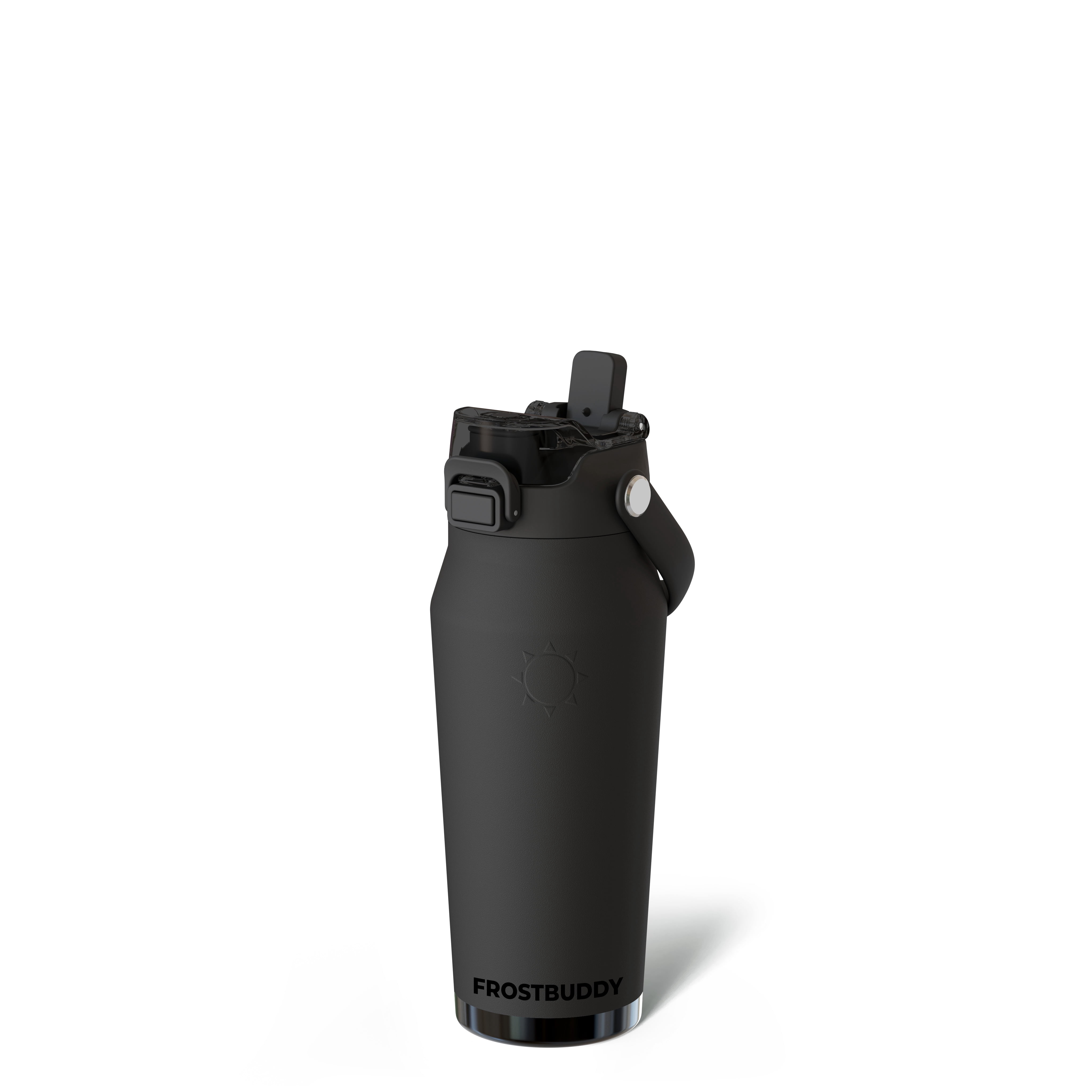 Frost Buddy 16oz Insulated Water Bottle with Straw & Chug Lid | Leak-Proof Stainless Steel | 24-Hours Cold | Sweat-Proof, Cup Holder Friendly | Ideal for Gym, Travel, Sports & Everyday Hydration