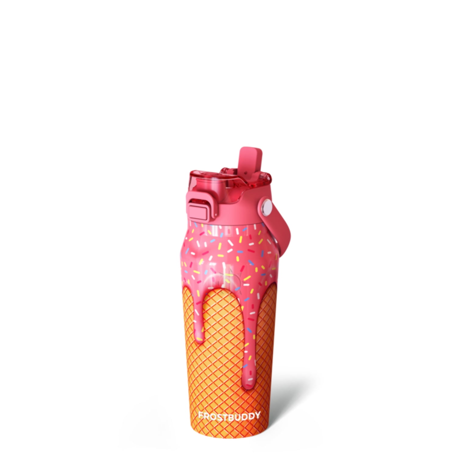 Frost Buddy 16oz Insulated Water Bottle with Straw & Chug Lid | Leak-Proof Stainless Steel | 24-Hours Cold | Sweat-Proof, Cup Holder Friendly | Ideal for Gym, Travel, Sports & Everyday Hydration