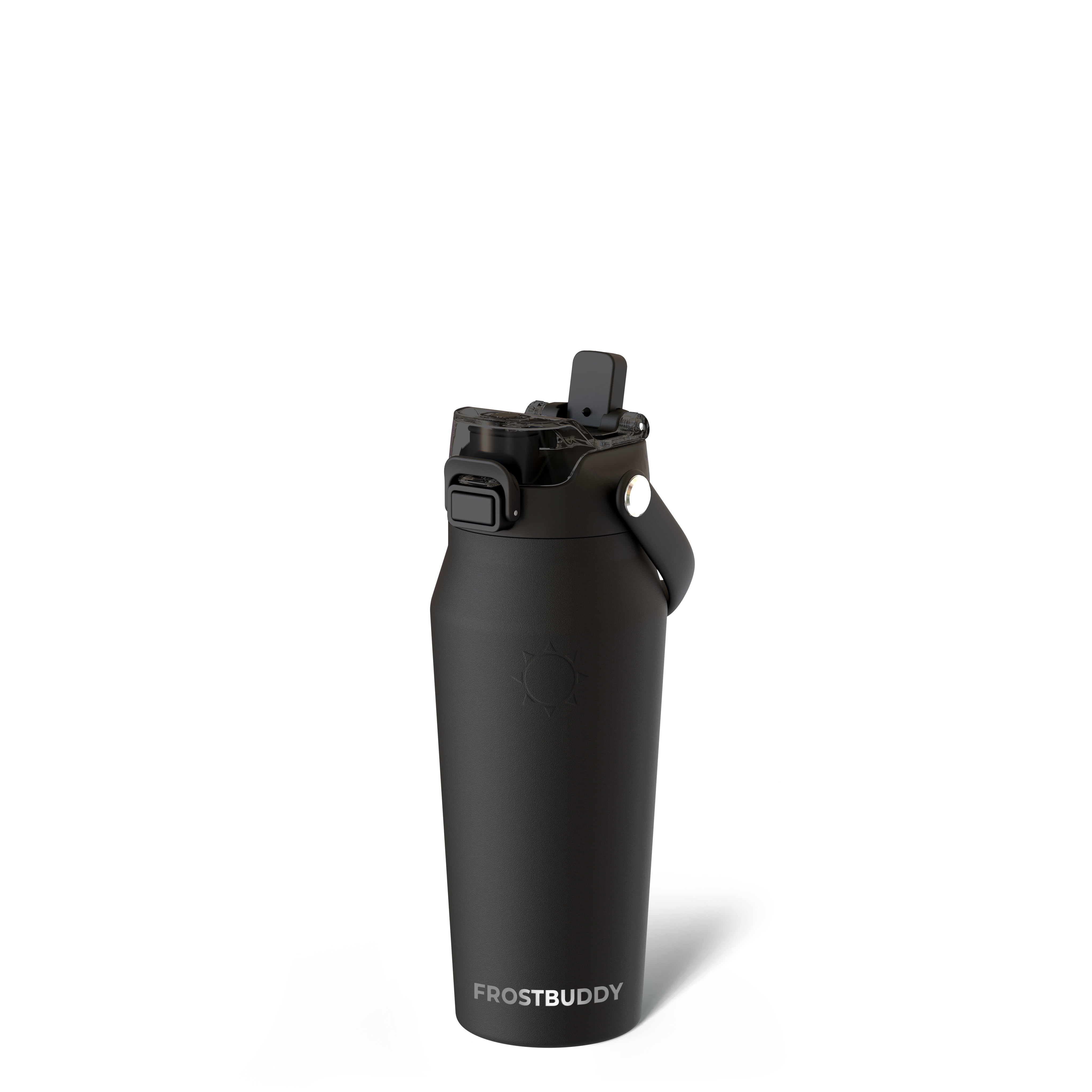 Frost Buddy 16oz Insulated Water Bottle with Straw & Chug Lid | Leak-Proof Stainless Steel | 24-Hours Cold | Sweat-Proof, Cup Holder Friendly | Ideal for Gym, Travel, Sports & Everyday Hydration