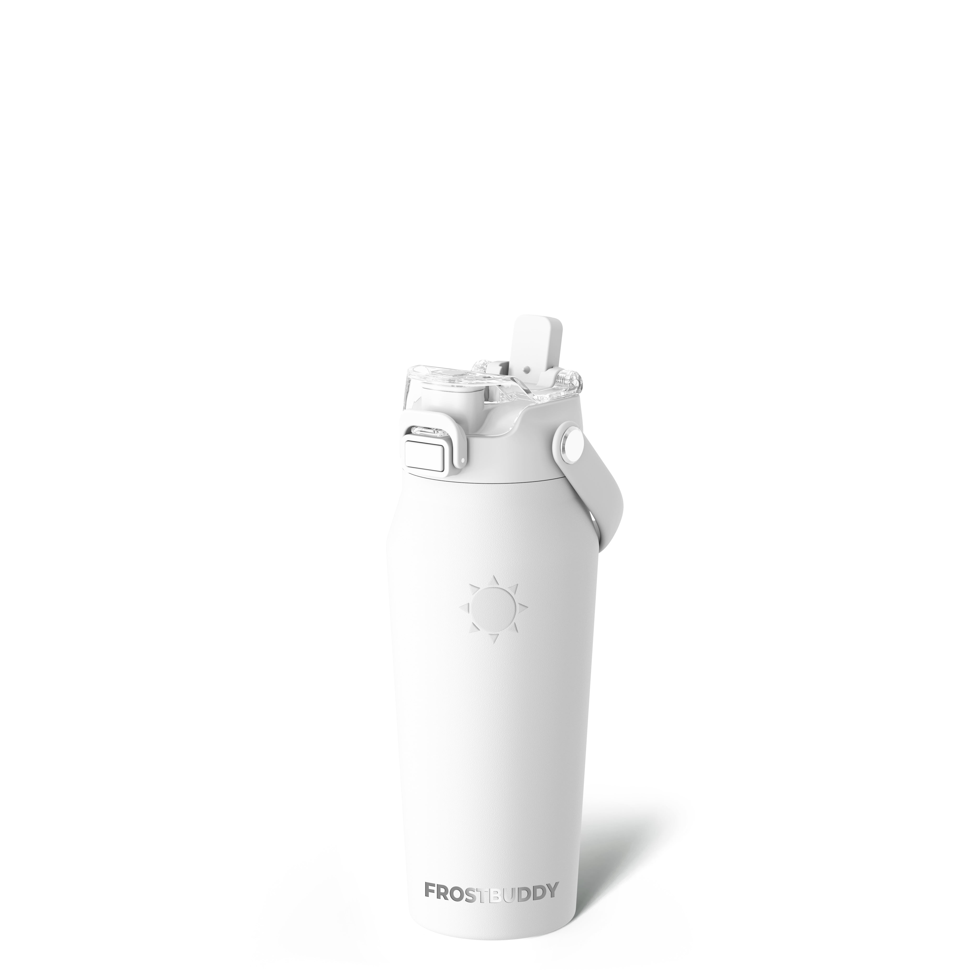 Frost Buddy 16oz Insulated Water Bottle with Straw & Chug Lid | Leak-Proof Stainless Steel | 24-Hours Cold | Sweat-Proof, Cup Holder Friendly | Ideal for Gym, Travel, Sports & Everyday Hydration