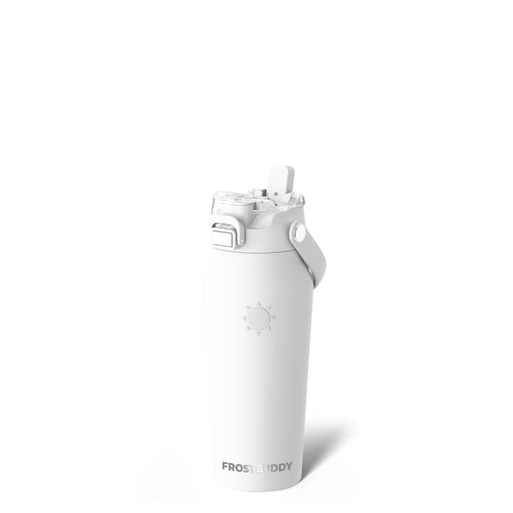 Frost Buddy 16oz Insulated Water Bottle with Straw & Chug Lid | Leak-Proof Stainless Steel | 24-Hours Cold | Sweat-Proof, Cup Holder Friendly | Ideal for Gym, Travel, Sports & Everyday Hydration