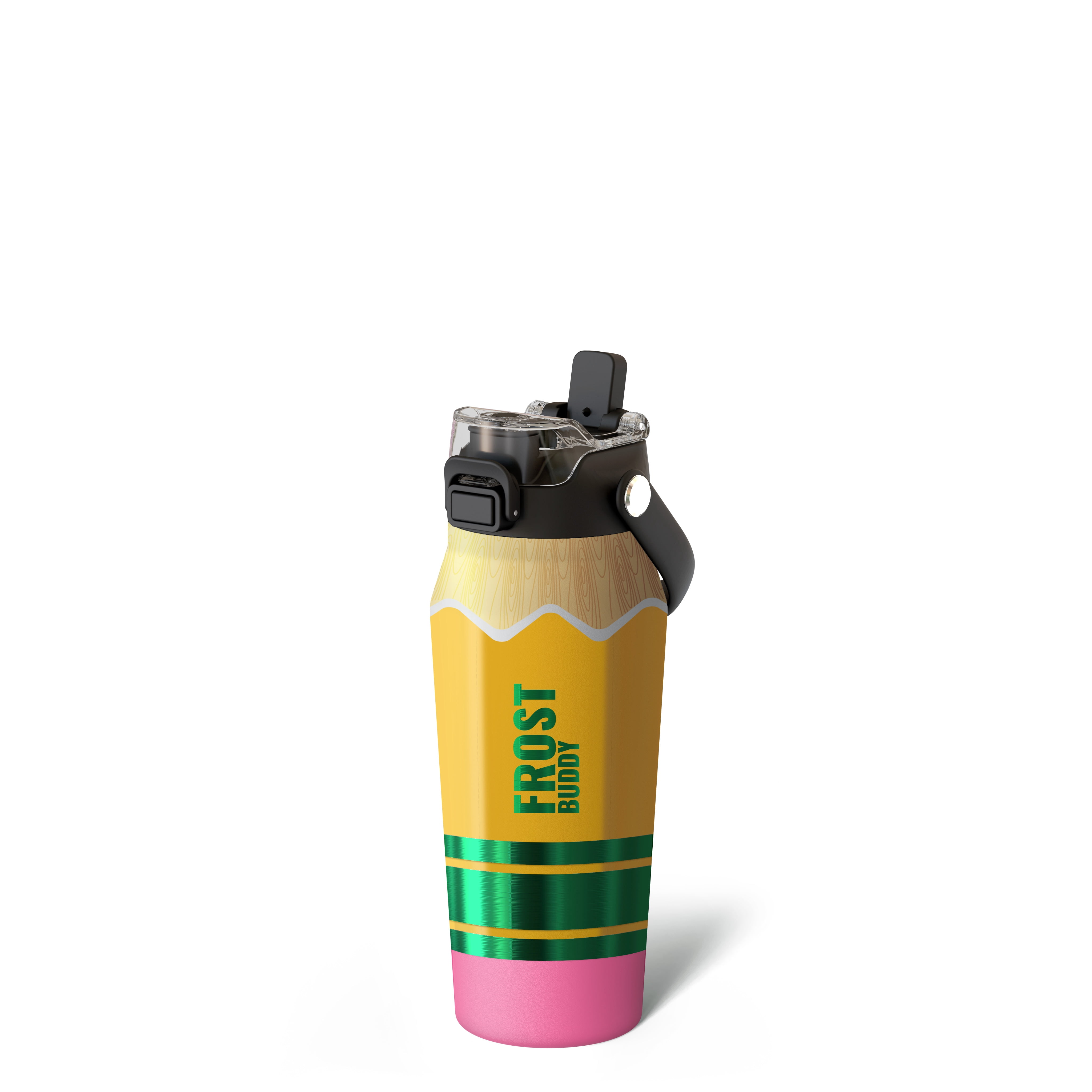 Frost Buddy 16oz Insulated Water Bottle with Straw & Chug Lid | Leak-Proof Stainless Steel | 24-Hours Cold | Sweat-Proof, Cup Holder Friendly | Ideal for Gym, Travel, Sports & Everyday Hydration