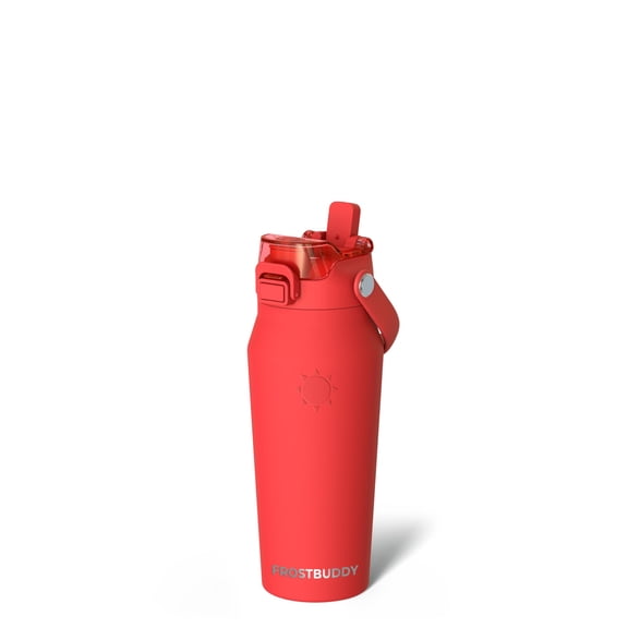 Frost Buddy 16oz Insulated Water Bottle with Straw & Chug Lid | Leak-Proof Stainless Steel | 24-Hours Cold | Sweat-Proof, Cup Holder Friendly | Ideal for Gym, Travel, Sports & Everyday Hydration