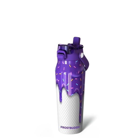 Frost Buddy 24oz Insulated Water Bottle with Straw & Chug Lid | Leak-Proof Stainless Steel | 24-Hours Cold | Sweat-Proof, Cup Holder Friendly | Ideal for Gym, Travel, Sports & Everyday Hydration