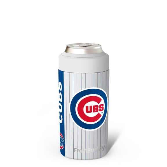 Frost Buddy MLB Universal Buddy - Fits All - Stainless Steel Can Cooler for 12 oz & 16 oz Regular or Slim Cans & Bottles - Stainless Steel, Chicago Baseball