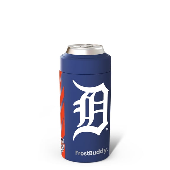 Frost Buddy MLB Universal Buddy - Fits All - Stainless Steel Can Cooler for 12 oz & 16 oz Regular or Slim Cans & Bottles - Stainless Steel, Detroit Baseball