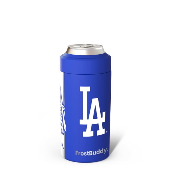 Frost Buddy MLB Universal Buddy - Fits All - Stainless Steel Can Cooler for 12 oz & 16 oz Regular or Slim Cans & Bottles - Stainless Steel, Los Angeles Baseball