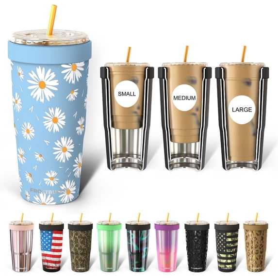 Frost Buddy Togo Buddy Stainless Steel Vacuum Insulated Tumbler, 30 oz Reusable Travel Mug for Hot and Cold Drinks (Daisy)