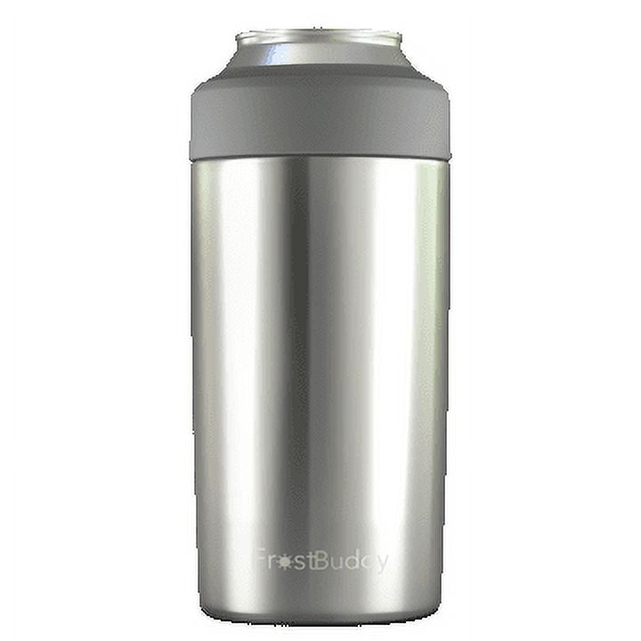 Frost Buddy Universal Can Cooler - Fits all - Stainless Steel Can  Cooler for 12 oz & 16 oz Regular or Slim Cans & Bottles - Stainless Steel:  Home & Kitchen