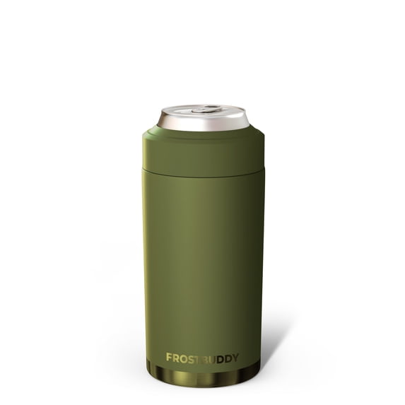 Frost Buddy Universal Can Cooler - Fits all - Stainless Steel Can Cooler for 12 oz & 16 oz Regular or Slim Cans & Bottles - Stainless Steel