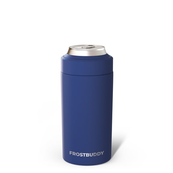 Frost Buddy Universal Can Cooler - Fits all - Stainless Steel Can Cooler for 12 oz & 16 oz Regular or Slim Cans & Bottles - Stainless Steel