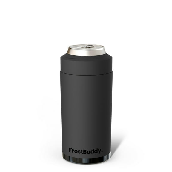 Frost Buddy Universal Can Cooler - Fits all - Stainless Steel Can Cooler for 12 oz & 16 oz Regular or Slim Cans & Bottles - Stainless Steel