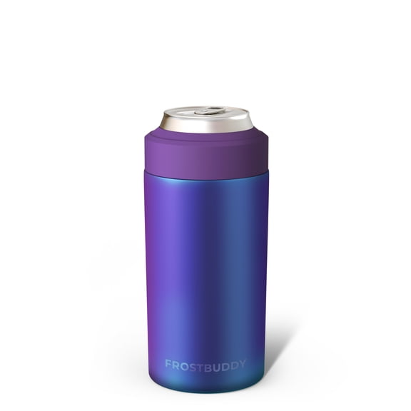 Frost Buddy Universal Can Cooler - Fits all - Stainless Steel Can Cooler for 12 oz & 16 oz Regular or Slim Cans & Bottles - Stainless Steel