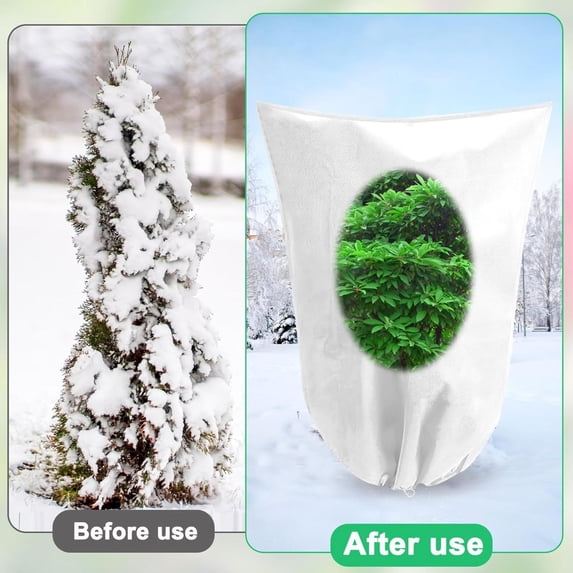 Frost Cloth Plant Freeze Protection Xinyat for Outdoor Plants Fruit Trees Shrubs Potted Winter Cold Weather White