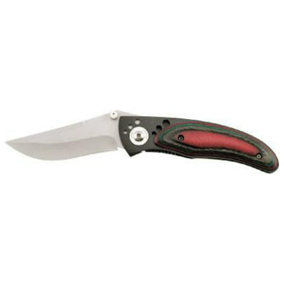 Frost Cutlery 15-282FW Avenger Tactical Pocket Knife, Black Frostwood Handle, 3.5-In. Blade - Quantity 1