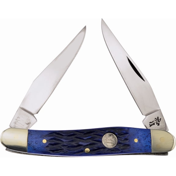 Frost Cutlery F14161BLPB Muskrat Folding Knife Blue Pick Bone Handle Folder