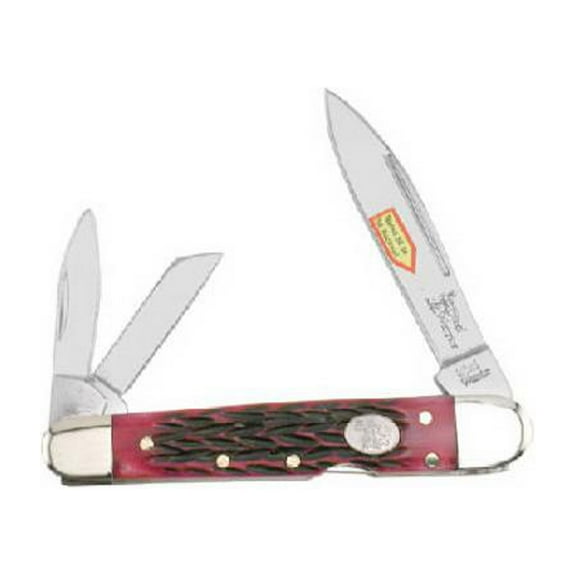 Frost Cutlery SW-116RWJ Steel Warrior Lockback Whittler Pocket Knife, 3-Blade - Quantity 12