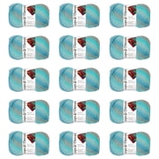 Loops & Threads Frost Facets Yarn - Medium Weight Yarn for Knitting, Crochet, Weaving, Arts & Crafts, 15 Pack