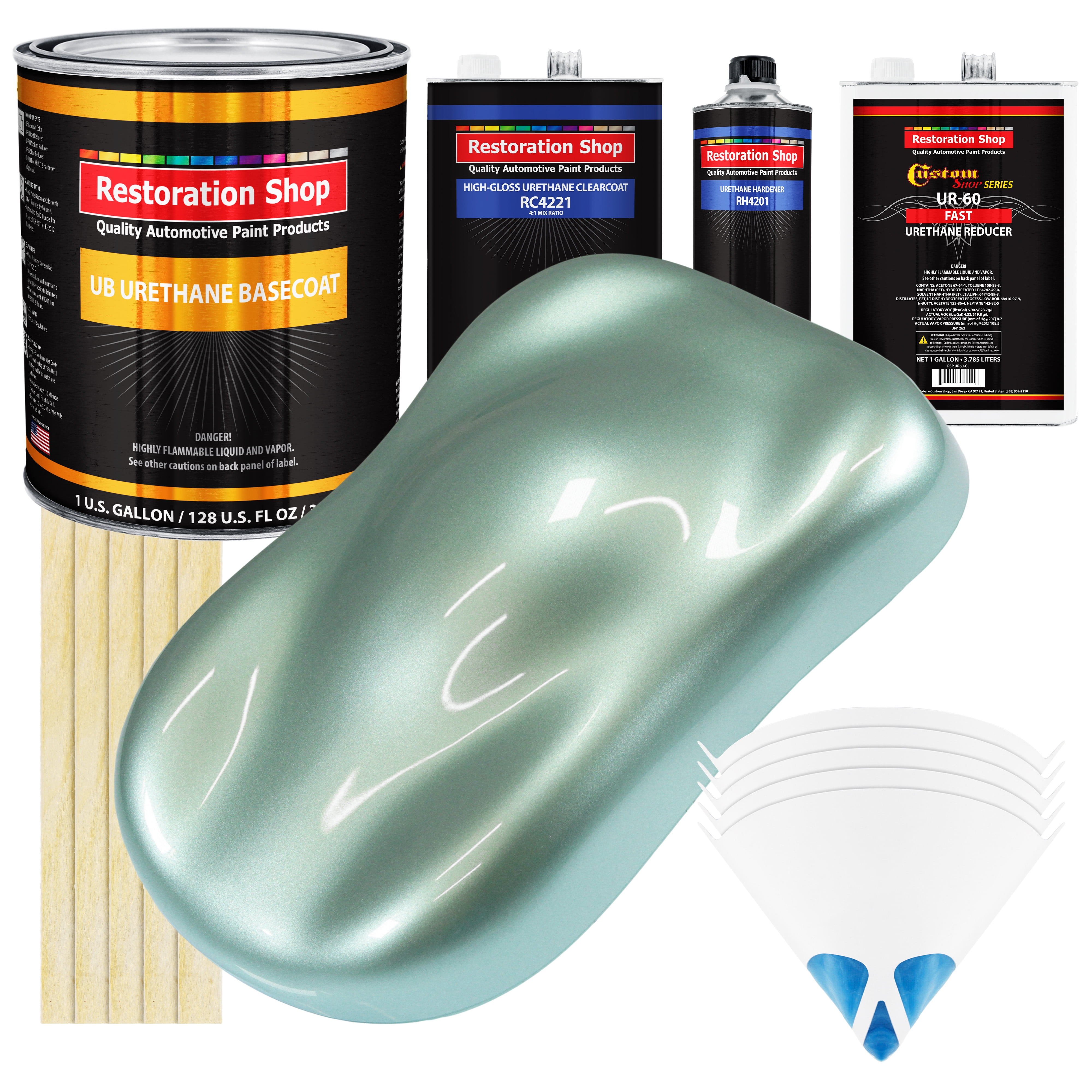 Frost Green Metallic Gallon URETHANE BASECOAT CLEARCOAT Car Auto Paint FAST Kit