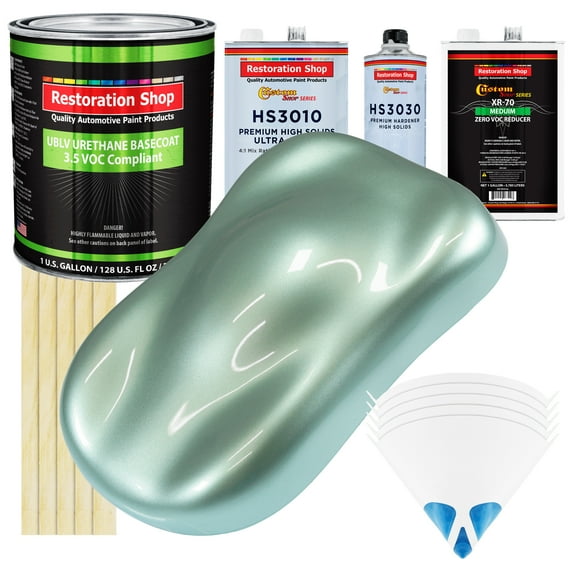 Frost Green Metallic Premium Gallon Kit Low VOC URETHANE BASECOAT Auto Paint Kit