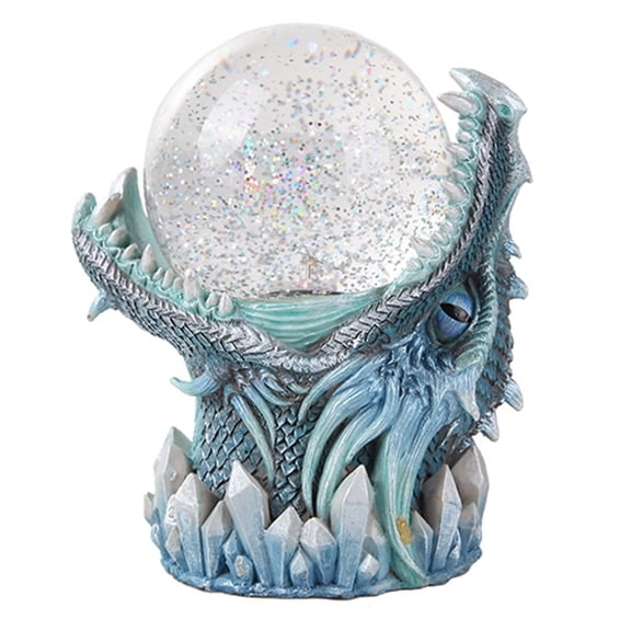 Pacific Trading Frost Ice Dragon StormBall Iceburg Statue Sound Activated Gliter Sparkle