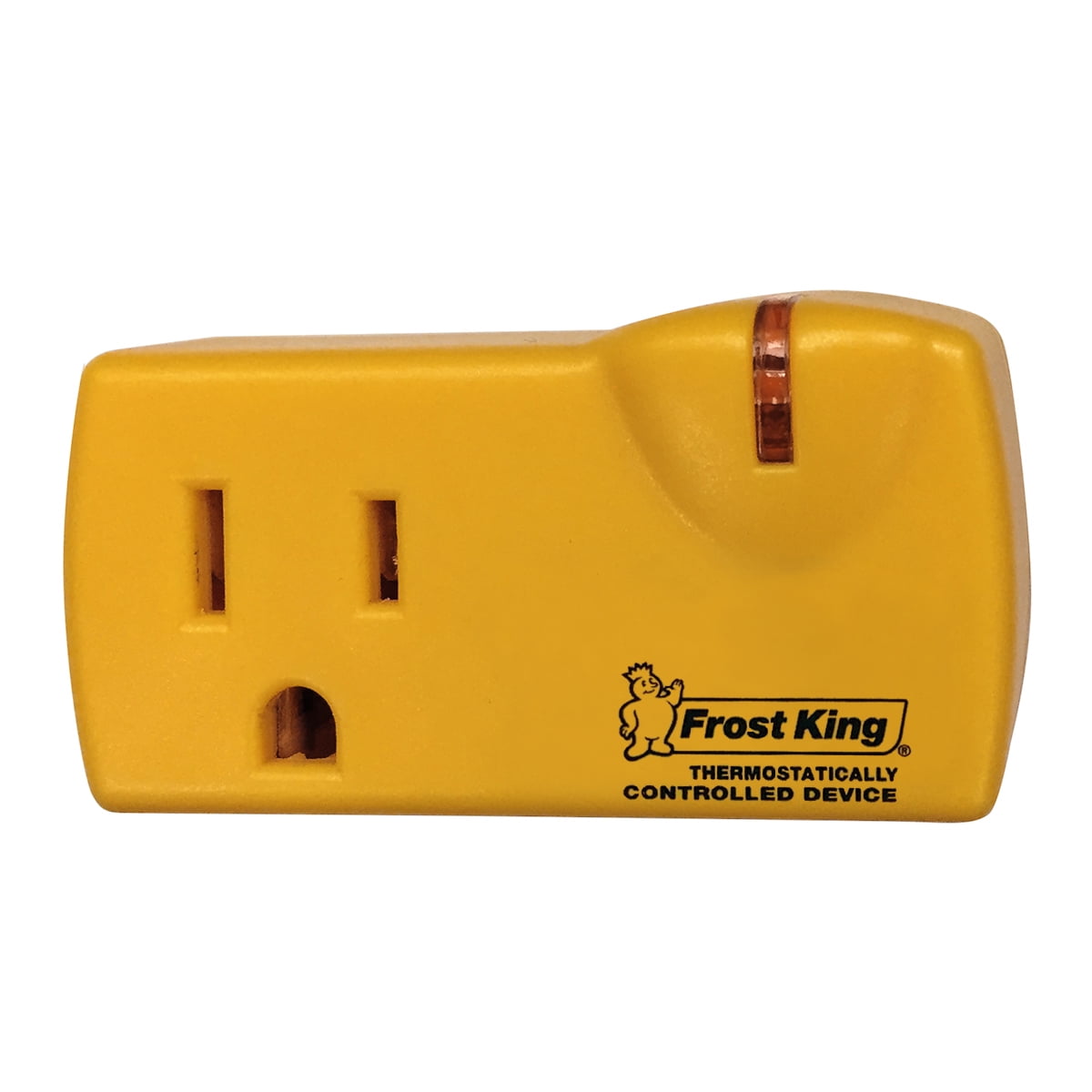 Yellow Self-Regulating Thermostat with Push Button Control