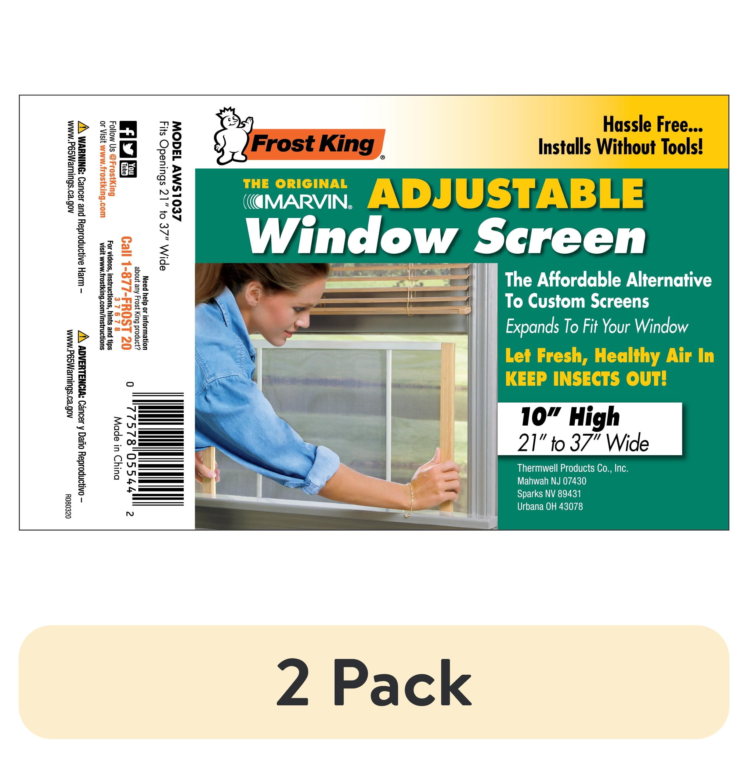 (2 pack) Frost King® AWS1037/6W W.B. Marvin Adjustable Window Screen ...