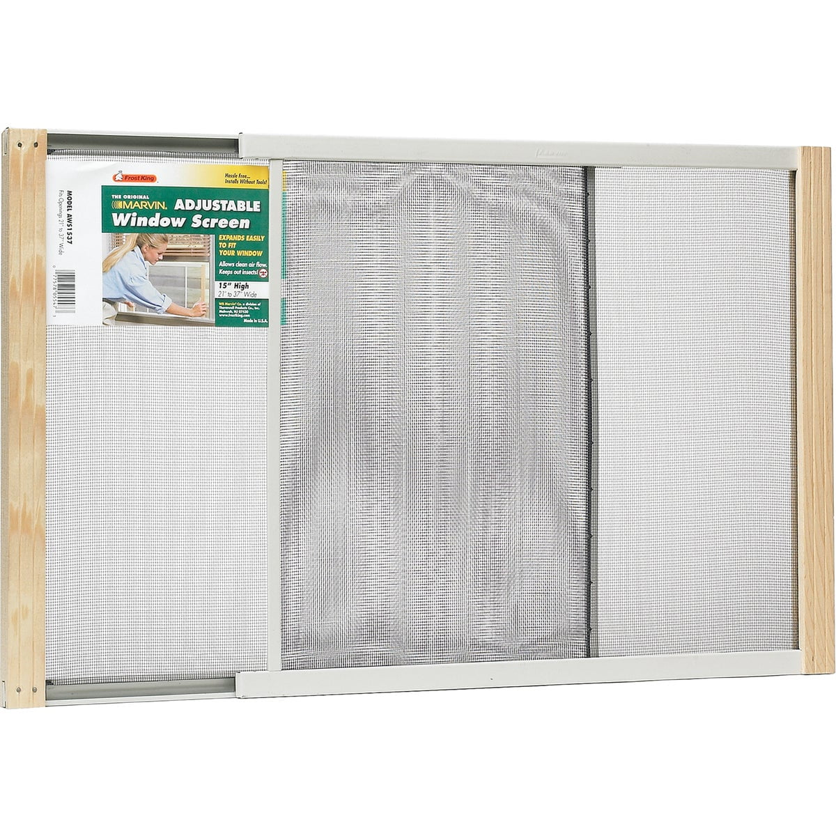 Frost King AWS1537SP WB Marvin Adjustable Window Screen, Natural