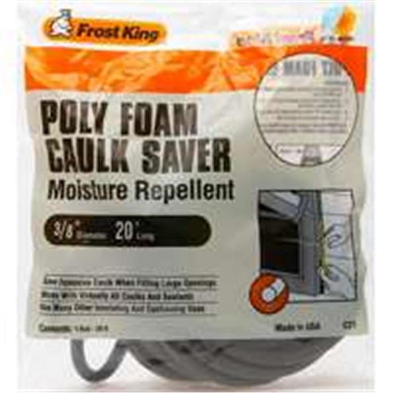 Frost King C21H Poly Foam Caulk Saver, 3/8" x 20'
