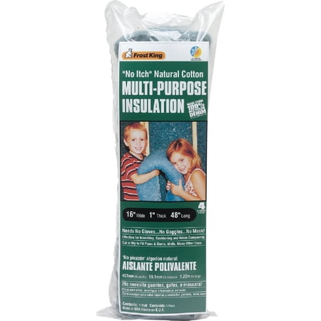 Frost King CF1 "No Itch" Natural Cotton Multi-Purpose Insulation, 16 x 1 x 48-Inch