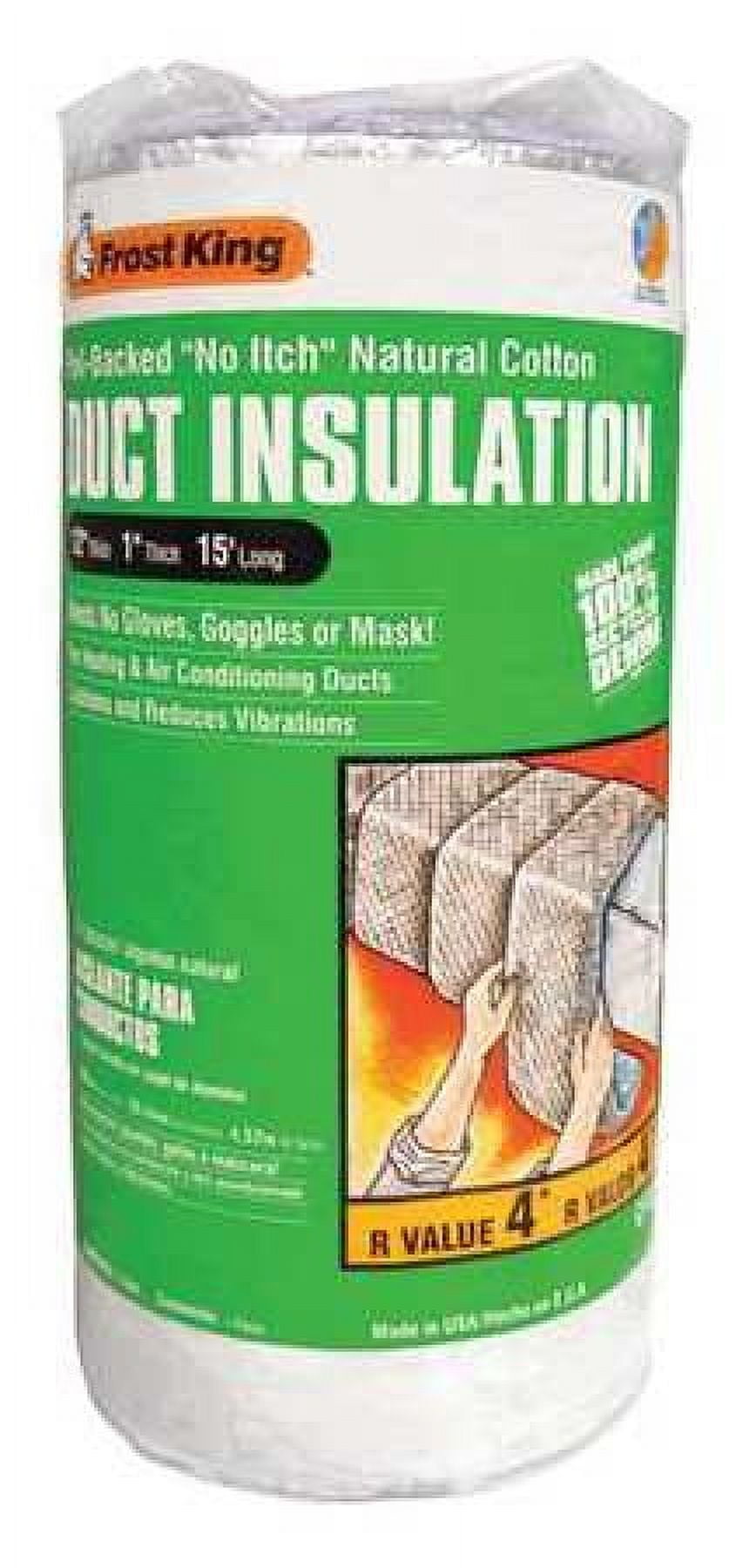 Frost King CF55 Foil Backed "No Itch" Natural Cotton Insulation Duct Wrap, 12" x 15'