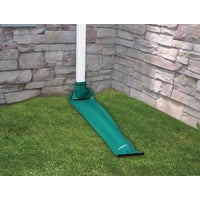 Frost King DE300 Standard Plastic Drain Away Downspout Extender, Extends 12-Feet, Green