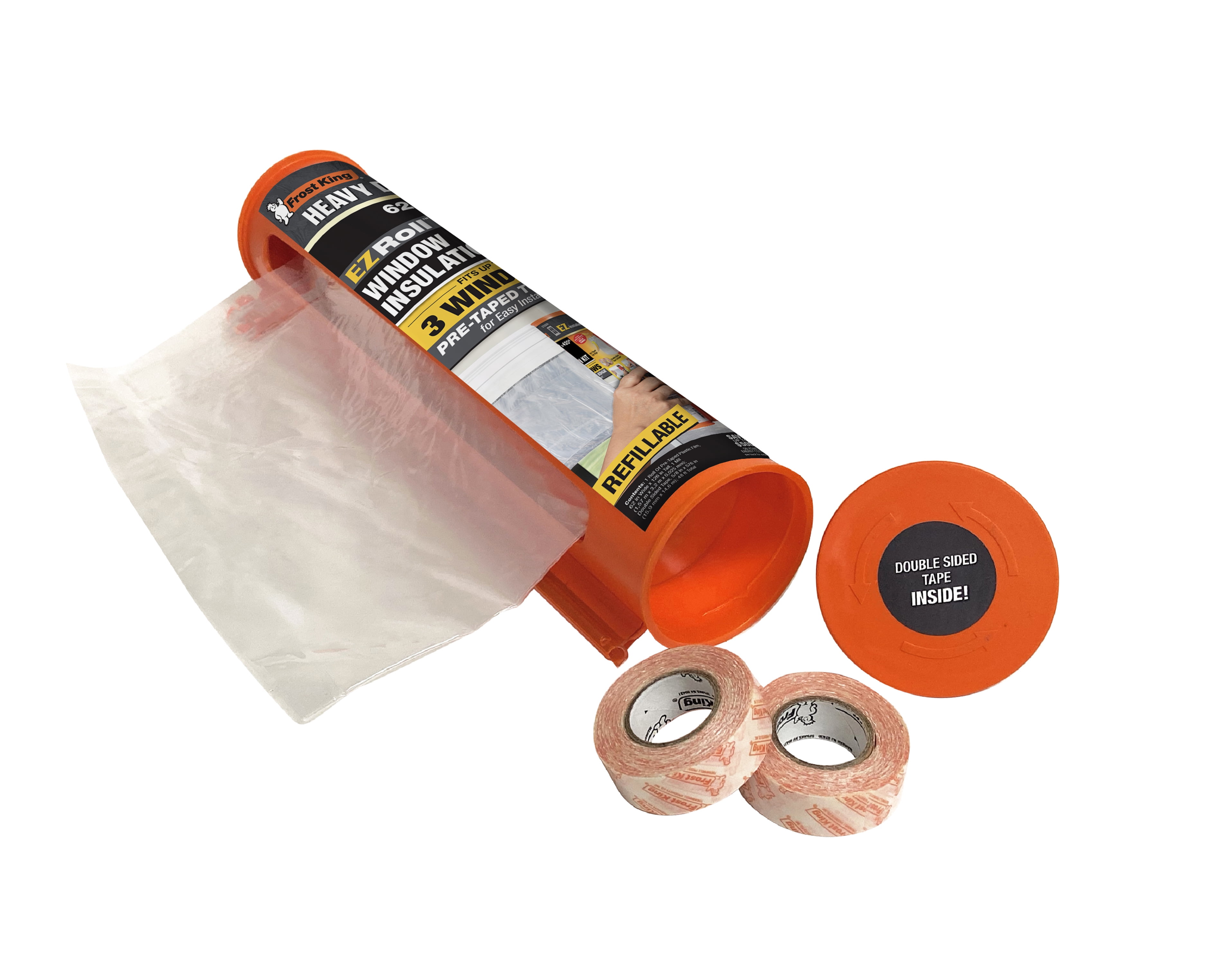 3M Indoor Window Insulator Kit, Clear Film and Mounting Tape, Fits Five 3x  5 Windows 