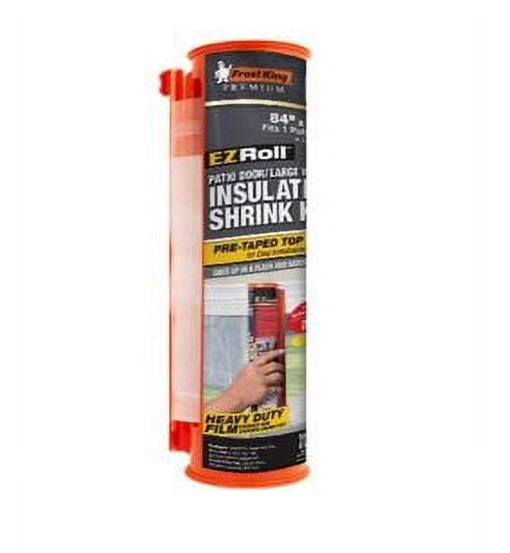 Frost King 84-Inch x 112-Inch EZ Roll Heavy Duty Roll-on Patio Door Shrink Kit Polyolefin Insulation Kit