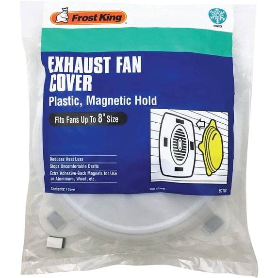 Thermwell Exhaust Fan Cover EC108 - White Plastic, Easy to Clean, Universal Shape, 1 Piece
