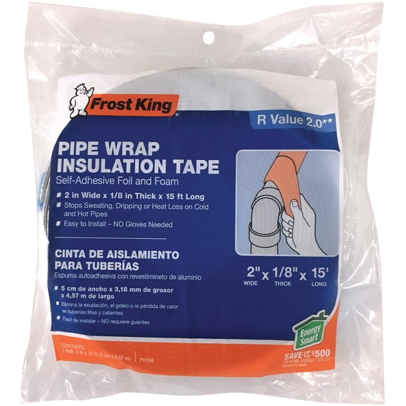 Frost King Fv15h Foam & Foil Pipe Insulation