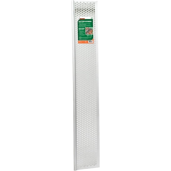 Frost King G636W Vinyl Snap-In Gutter Screen, 6-5/8" x 3ft., White