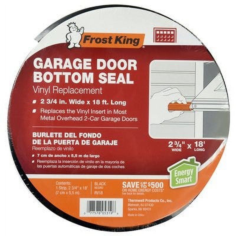 Frost King Garage Door Bottom Weather Seal, 2.75In. x 18Ft. 1 Pack