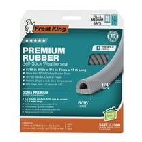 Frost King Grey EPDM D-Profile Self-Stick Weatherseal 2 ct Pack