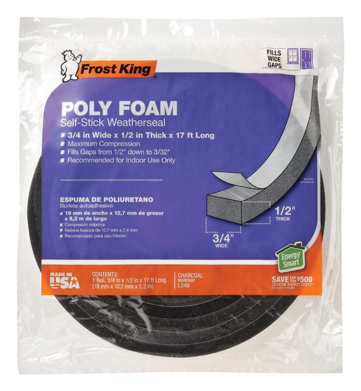 Frost King L346 Polyurethane Foam Tape 3/4in Wide x 1/2in
