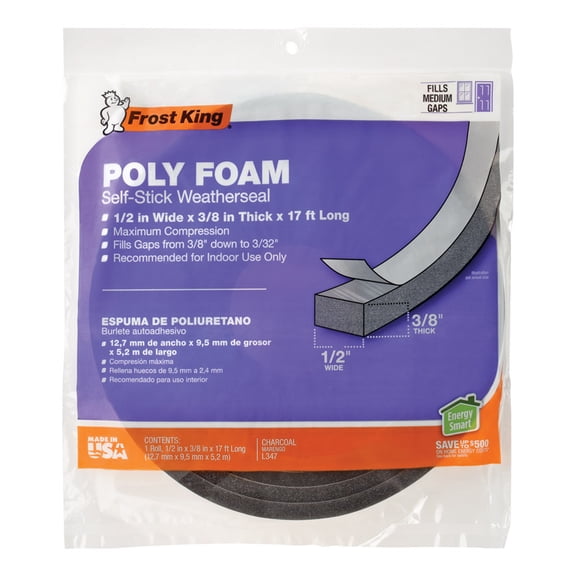 FOAM TAPE 1/2X3/8X17'