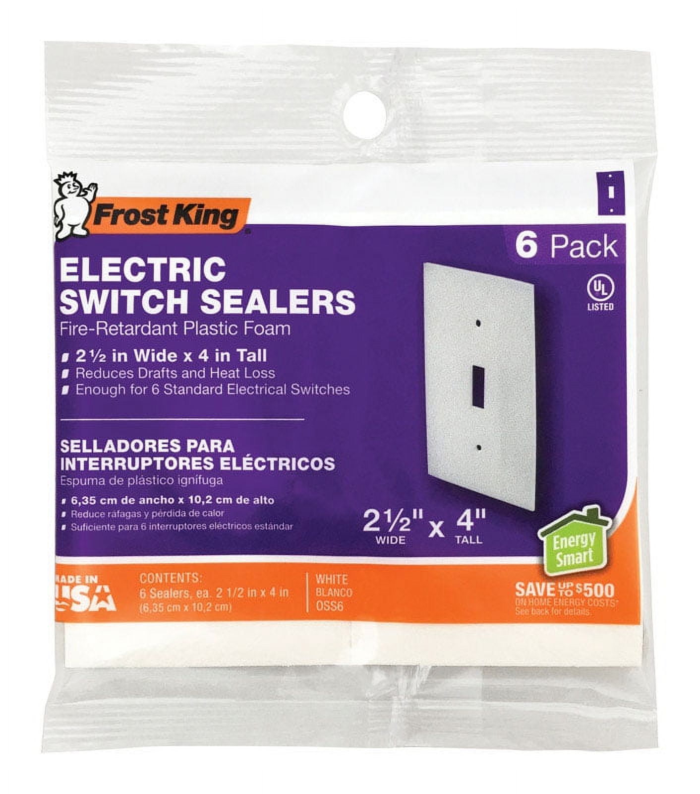 Frost King OSS6H Electric Switch Sealers, White