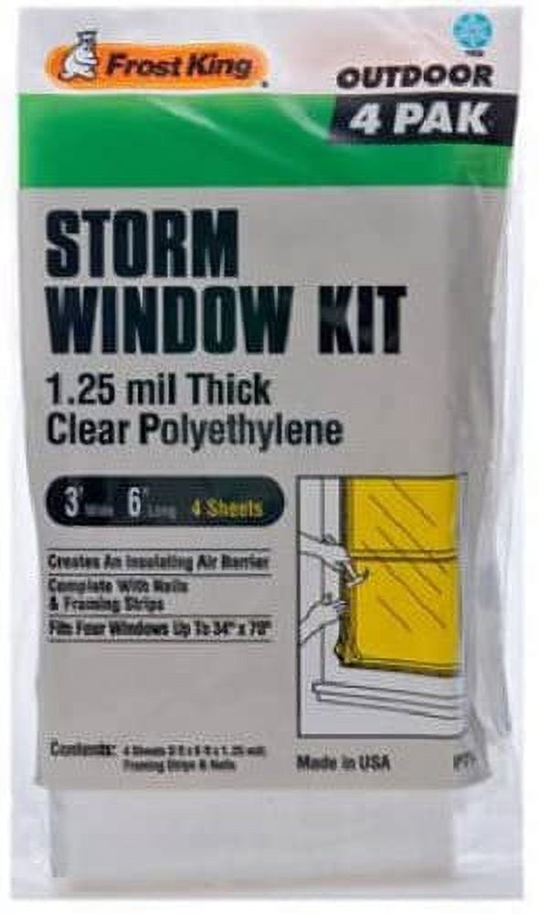 Frost King P714H Economy Outdoor Plastic Storm Window Kits 3 6Foot by