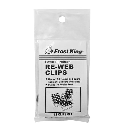 THERMWELL PRODUCTS Clips for Lawn Chair Webbing, 12-Pk. CL1