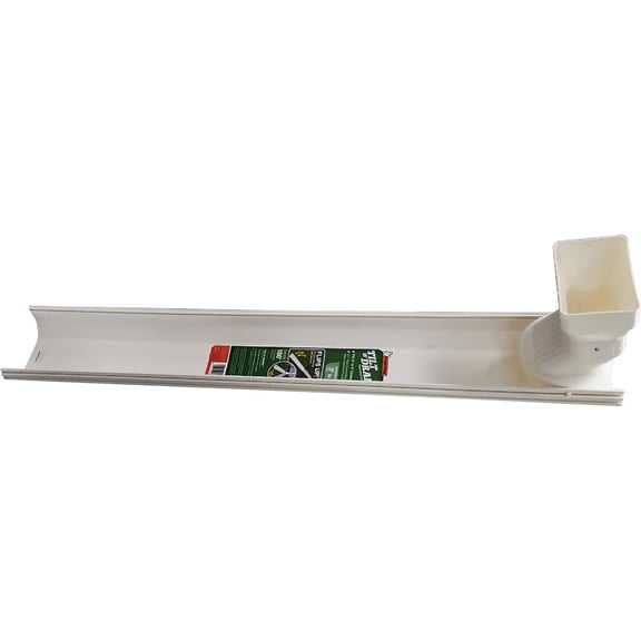 Frost King Tilt N' Drain 5-1/2 in. W x 6 ft. L White Vinyl Downspout Extension