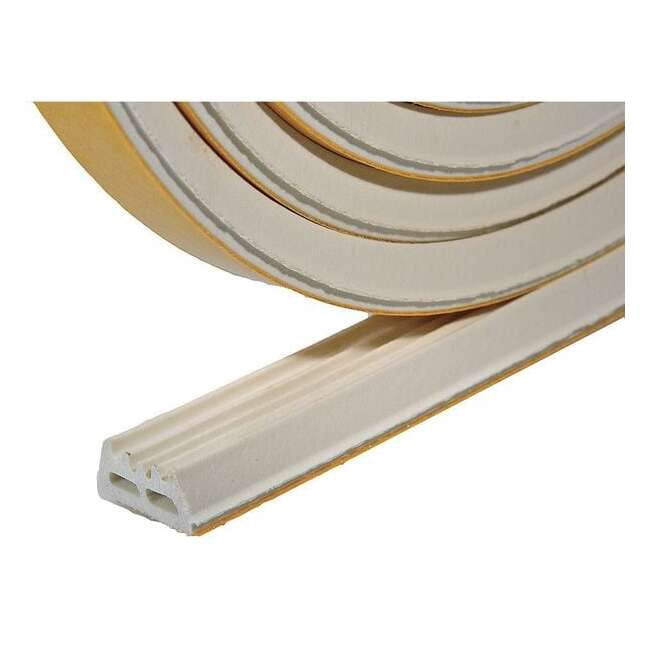 Frost King V27WA Extreme Rubber Weather-Strip Tape Cushioned Ribbed, 5/16" Wide x 9/16" Thick x 10' Long, White