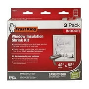 Frost King V73/3H Indoor Shrink Window Kit, 42in x 62in, 3-pk, Clear