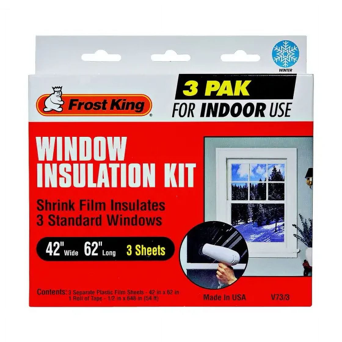 Frost King V73/3H Window Insulator Kit For 3 Standard Windows, Each