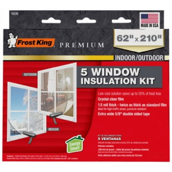Frost King V85M 62" x 210" Indoor / Outdoor Heavy Duty Window Insulation Kit - Quantity of 3